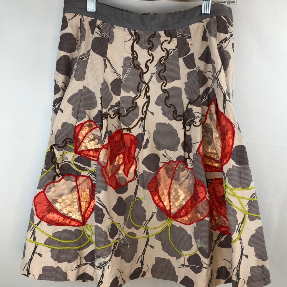 Fabrique knee length pleated skirt Sz 6